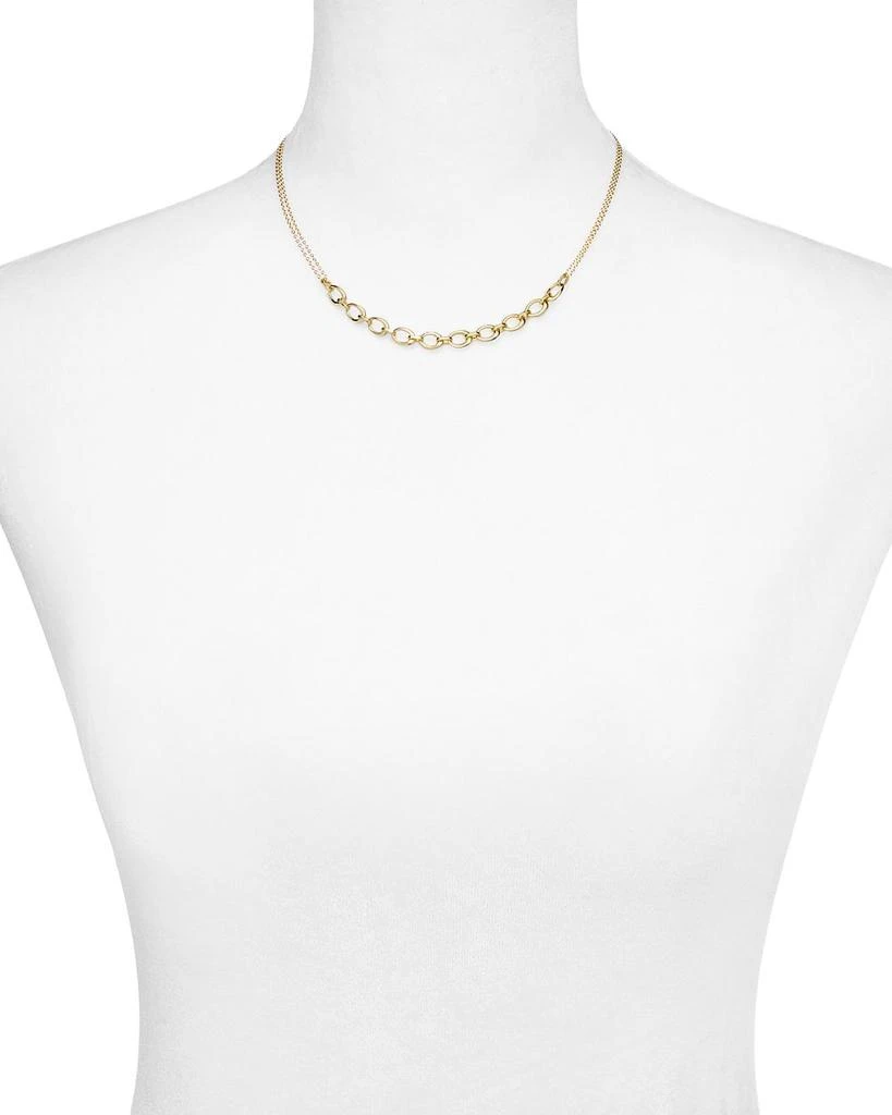Argento Vivo Oval Frontal Necklace, 16"-18" 2
