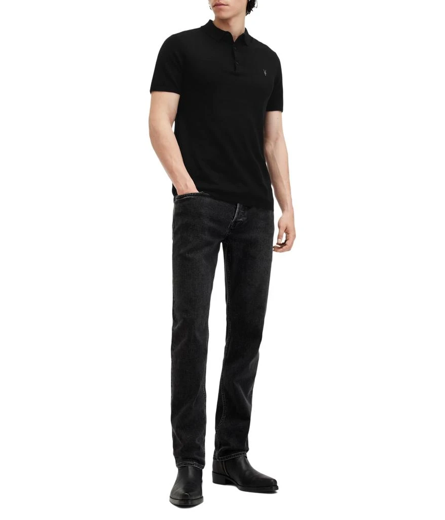 ALL SAINTS Mode Merino Short Sleeve Polo 4