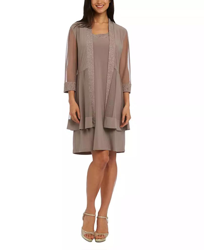 R & M Richards Embellished Dress & 3/4-Sleeve Jacket