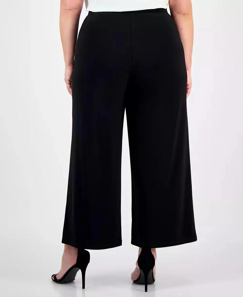 Anne Klein Plus Size Mid-Rise Wide-Leg Palazzo Pants 4