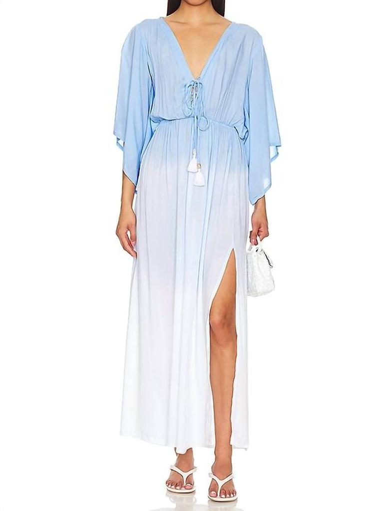 Tiare Hawaii Tallow Maxi Dress In Blue White Ombre