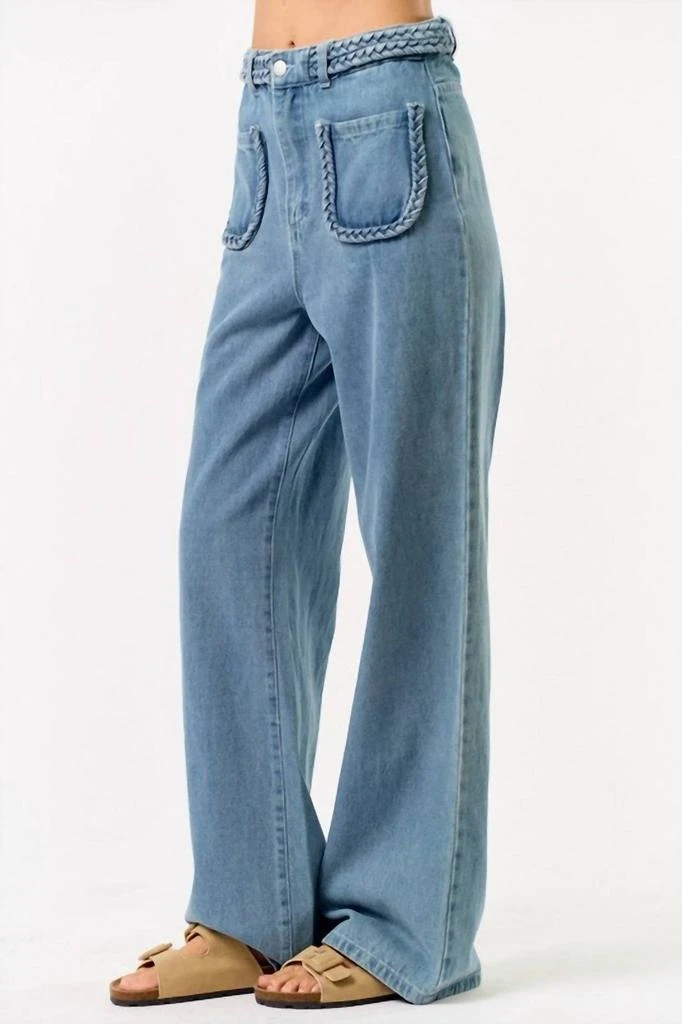 lalavon Lalavon - Front Pocket Denim Pants 3