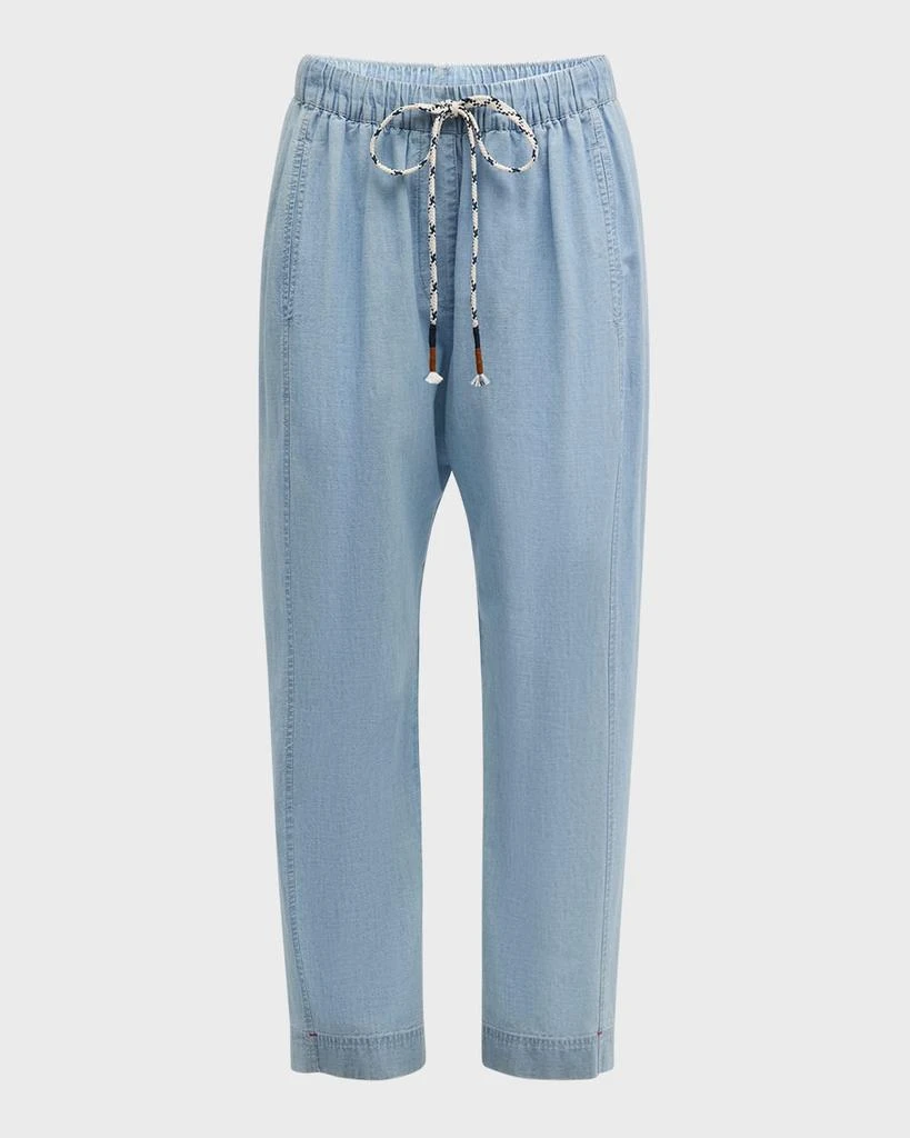 XIRENA Draper Cropped Cotton Denim Pants 1