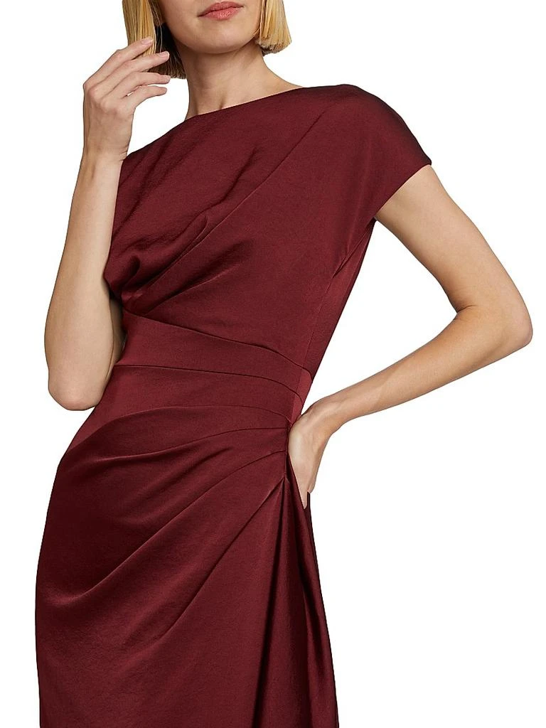LELA ROSE Florence Draped Satin Dress 6