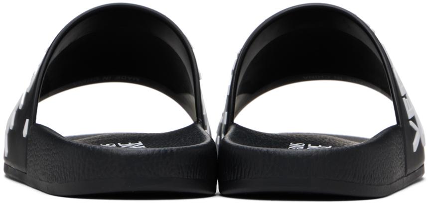 Versace Jeans Couture Black Logo Slides