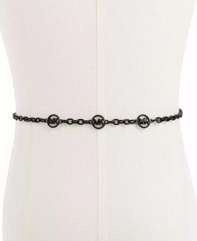 Michael Kors Women's Mini Chain Belt with Pave Logos 3