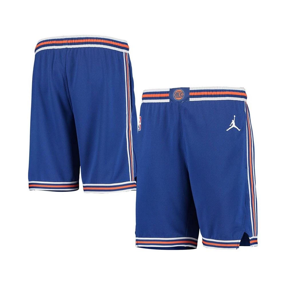 Jordan Big Boys and Girls Blue New York Knicks 2019/20 Swingman Performance Shorts - Statement Edition