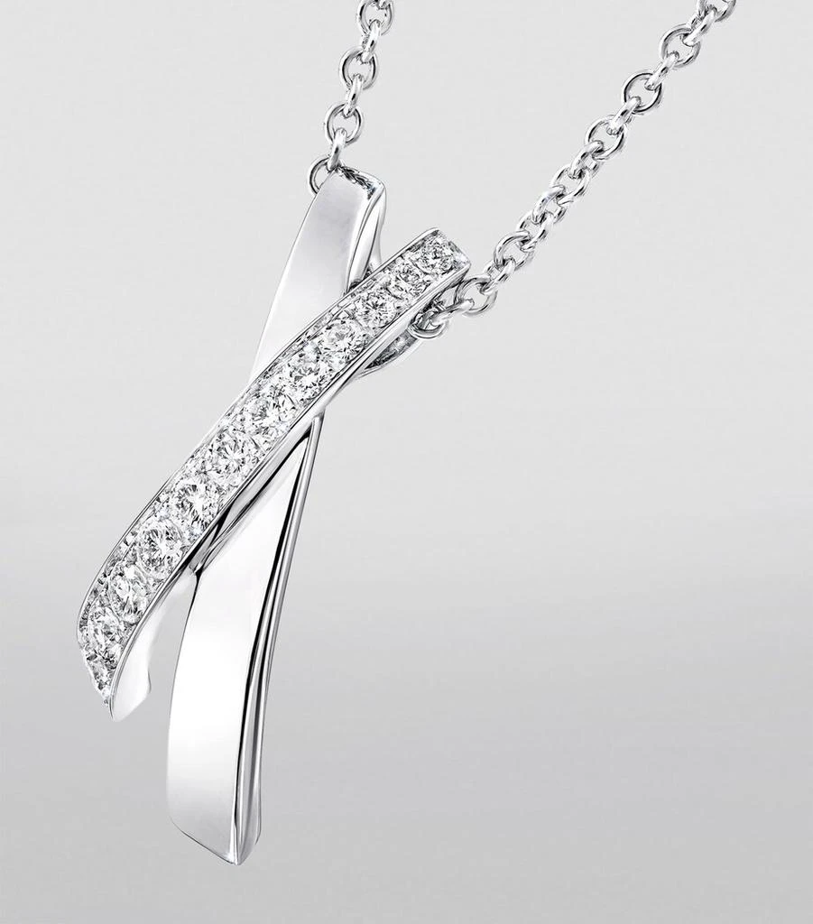 Graff White Gold and Diamond Kiss Necklace 3