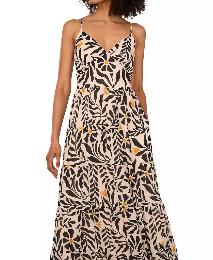 1. State Women's V-Neck Empire-Waist Tiered Maxi Dress