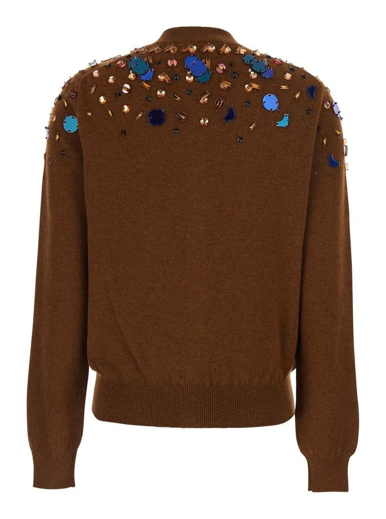 Fendi Fendi Embellished Buttoned Crewneck Cardigan 2