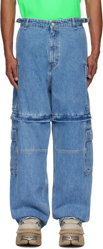 Vetements Blue Convertible Denim Cargo Pants 1