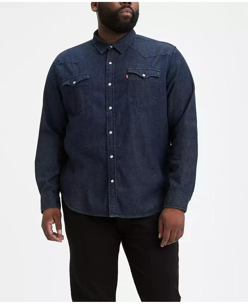 Levi's Men's Big & Tall Classic Western Long Sleeve Denim Shirt 1