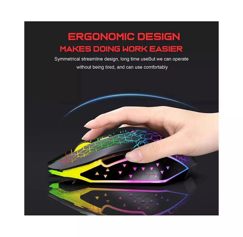 risokeys Dual Mode Wireless Gaming Mouse 2.4G and Bluetooth 5.2 RGB Silent 3 Speed DPI 8