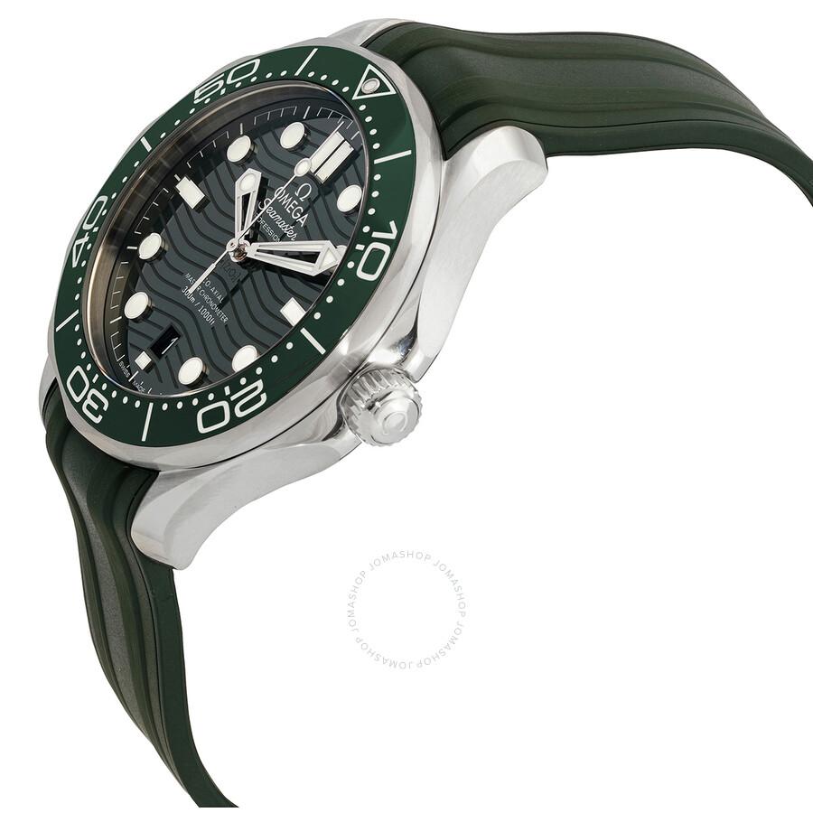 Omega Seamaster Diver Automatic Chronometer Green Dial Men's Watch 210.32.42.20.10.001