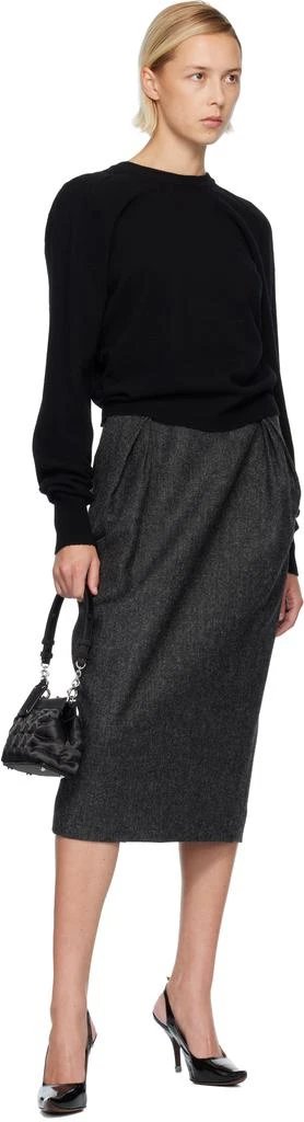 MAISON MARGIELA Black Small Glam Slam Embroidery Clutch Bag 4