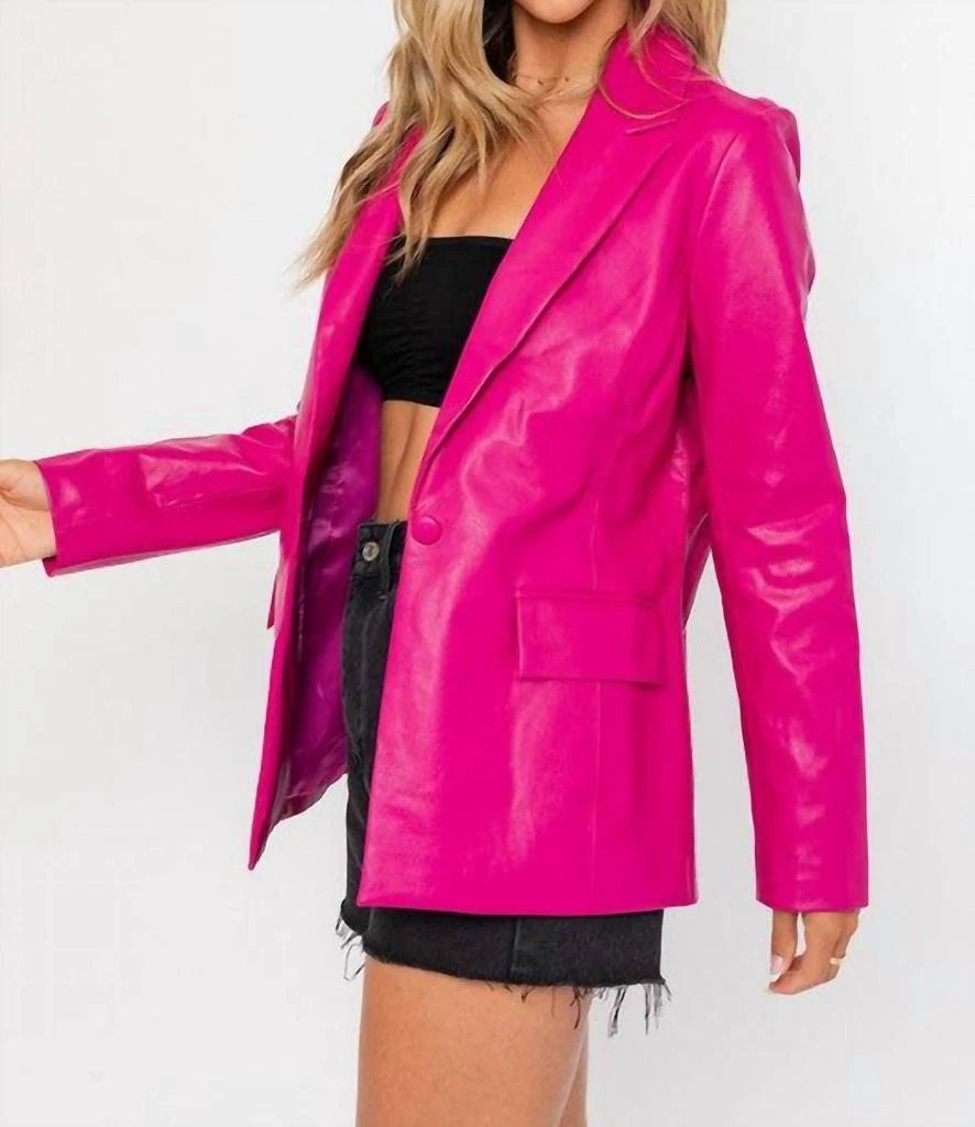 LE LIS Le Lis - Dylan Vegan Leather Blazer 4