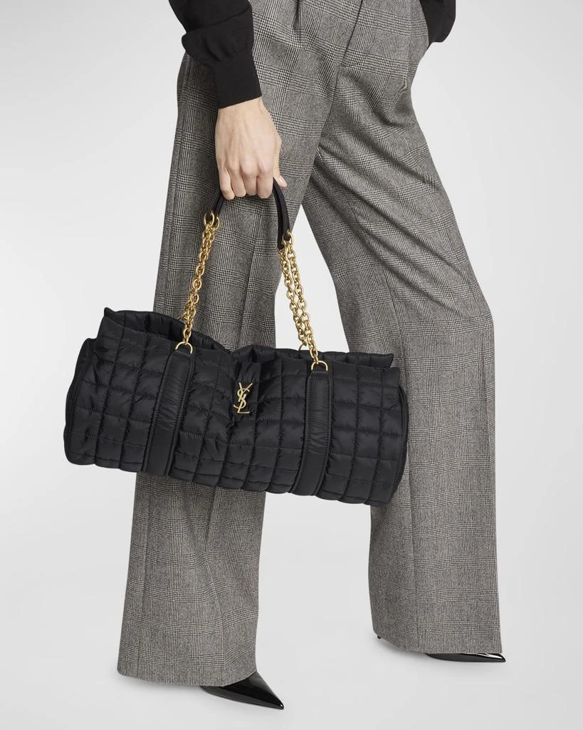 Yves Saint Laurent Gloria Travel YSL Duffel Bag in Quilted Nylon 3