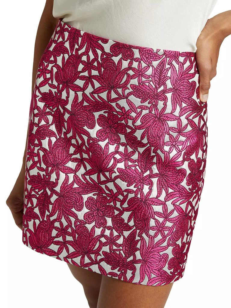 Milly Floral Jacquard Miniskirt 6