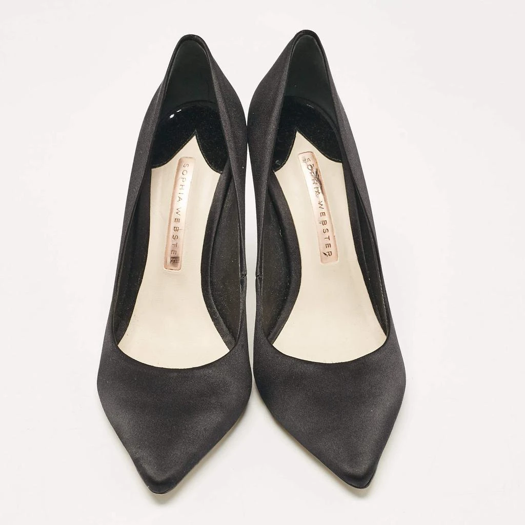 Sophia Webster Sophia Webster Black Satin Coco Crystal Pumps Size 38.5 3