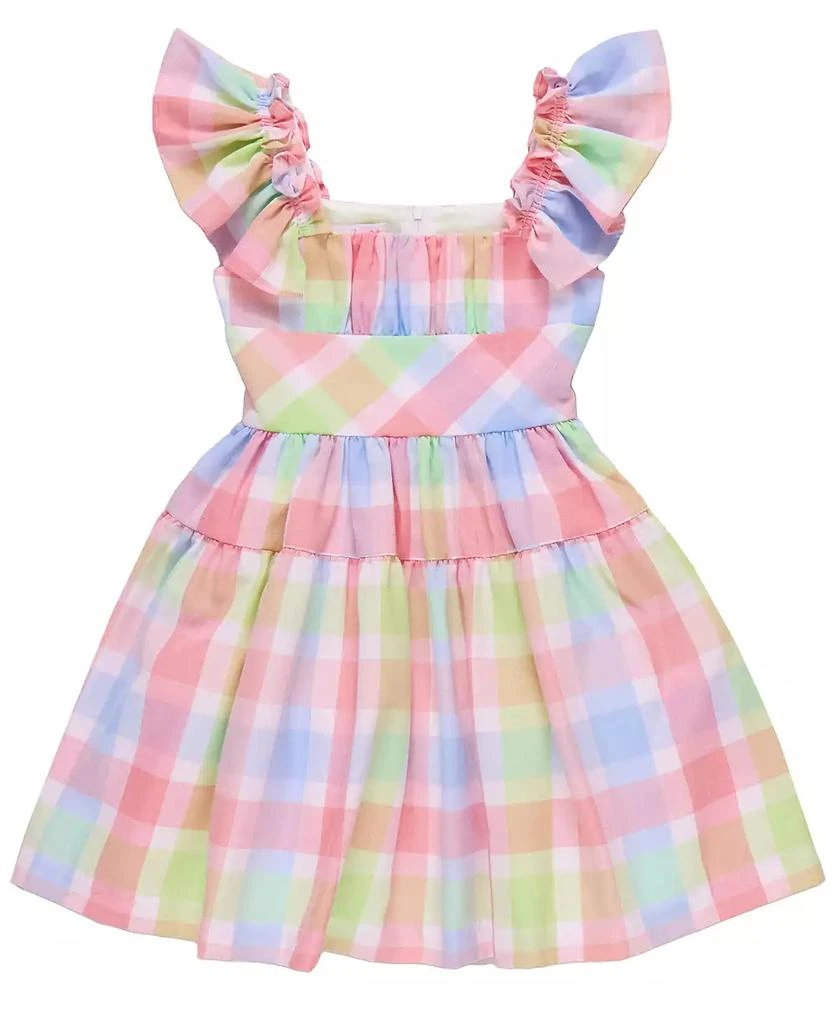 Bonnie Jean Toddler and Little Girls Linen Check Dress 4