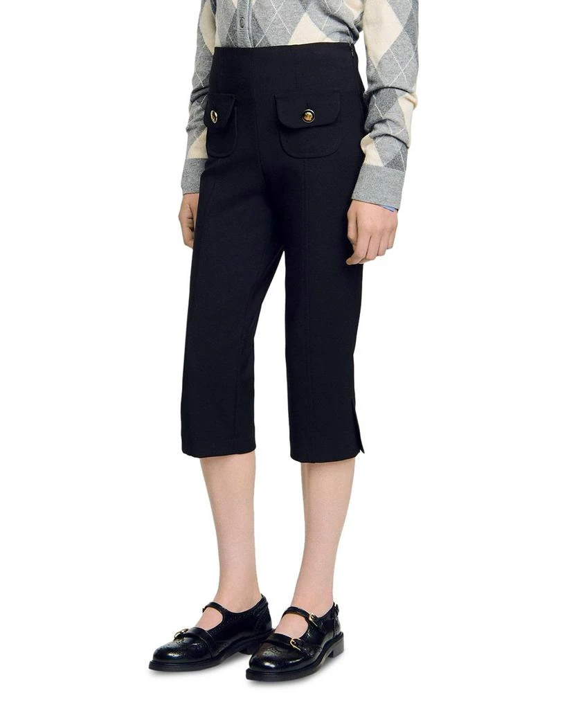 Sandro Side Zip Capri Pants 1