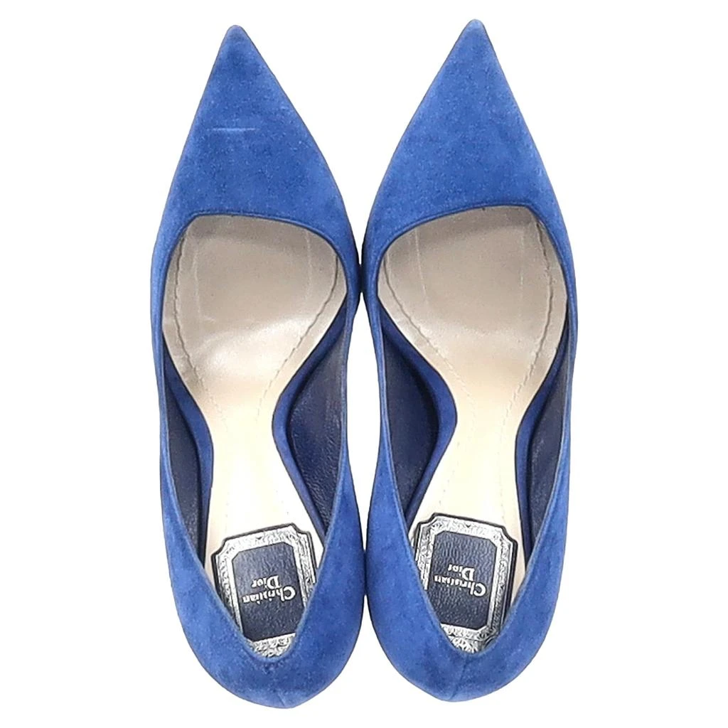 Dior Graded Heel Pumps in Blue Suede Calfskin 3