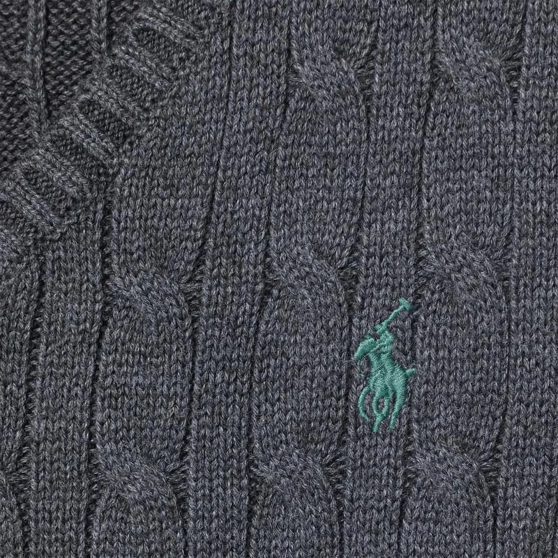 Ralph Lauren Grey cable-knit cotton vest 3