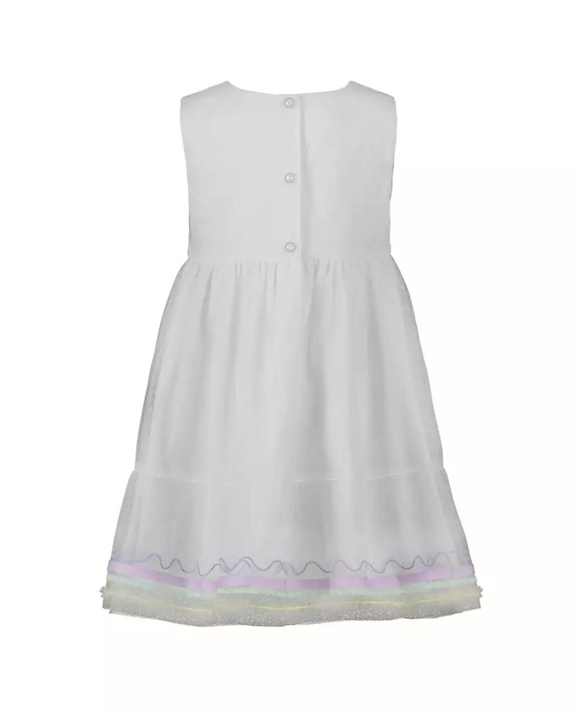 Blueberi Boulevard Toddler and Little Girls Multicolor Embroidered Tulle Dress
