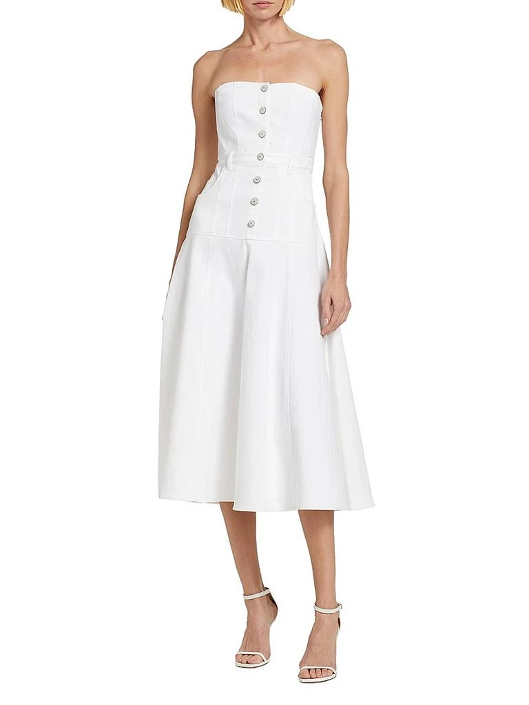 Cinq à Sept Veena Denim Strapless Midi-Dress 3