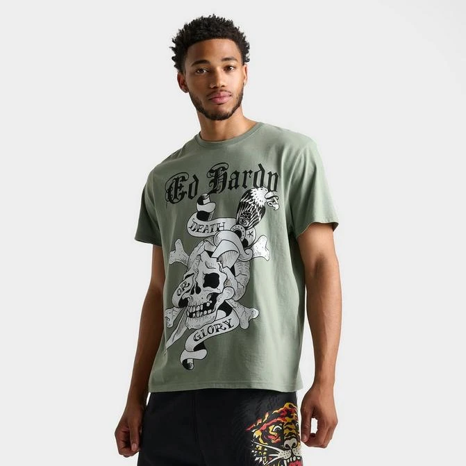 ED HARDY Men's Ed Hardy Death Or Glory Skull T-Shirt 1