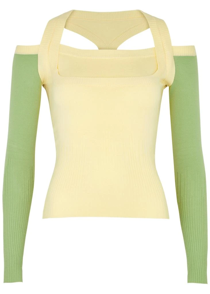 Gimaguas Latte cut-out knitted jumper 1