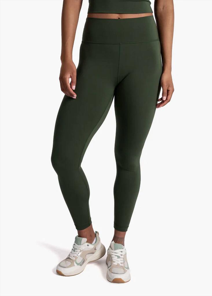 Lole Comfort Stretch Ankle Leggings In Kombu
