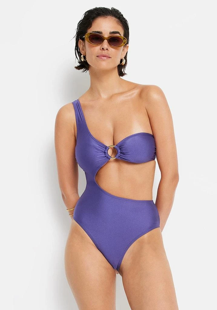 LASCANA Women
s One Shoulder One Piece