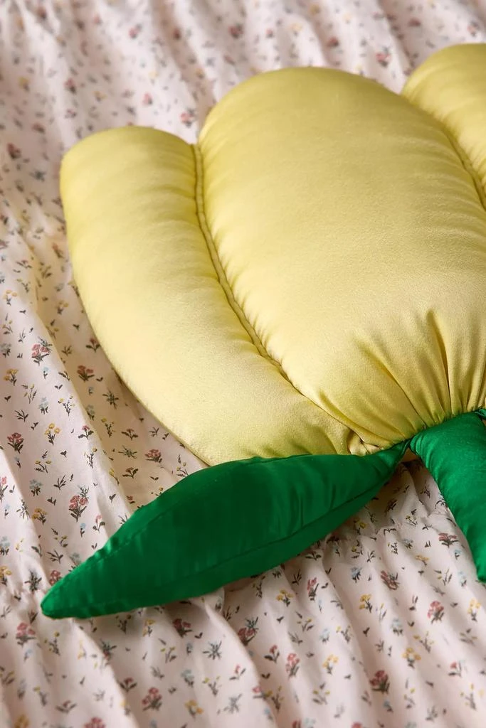 Urban Outfitters Tulip Shape Satin Throw Pillow 3