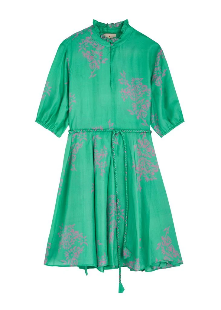 Hannah Artwear Gaia printed silk-satin mini dress 1