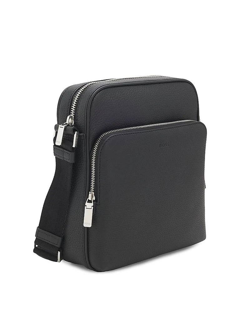 Hugo Boss Reporter Bag in Grained Italian Leather with Embossed Logo 5