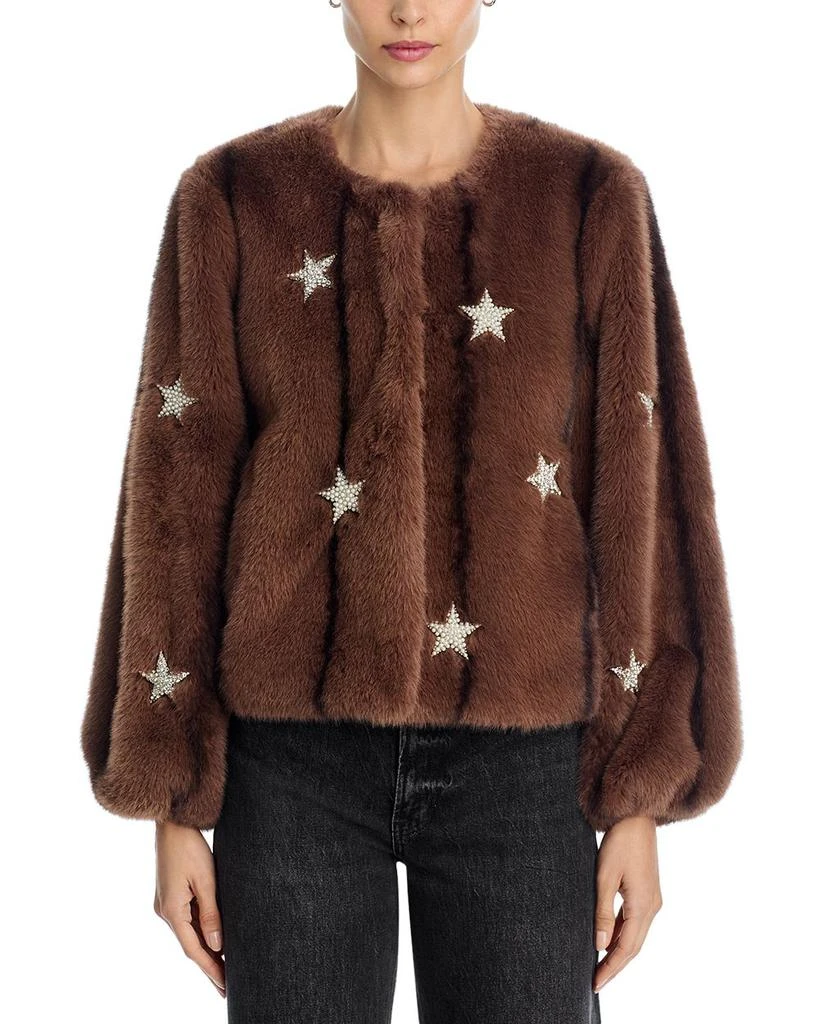 Cinq à Sept Benson Mixed Star Faux Fur Jacket 4