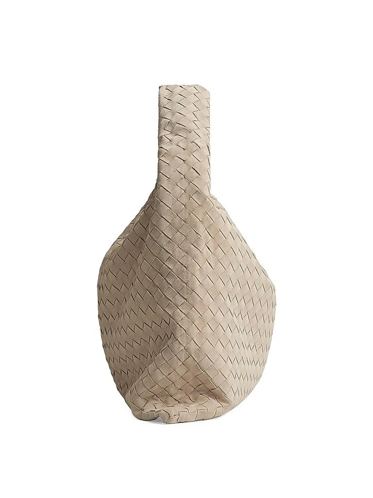 Bottega Veneta Large Hop Intrecciato Suede Hobo Bag 4