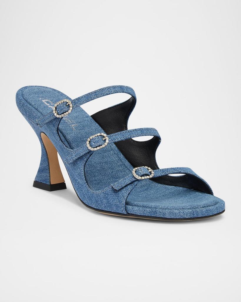 Carel Kitty Denim Mary Jane Trio Sandals