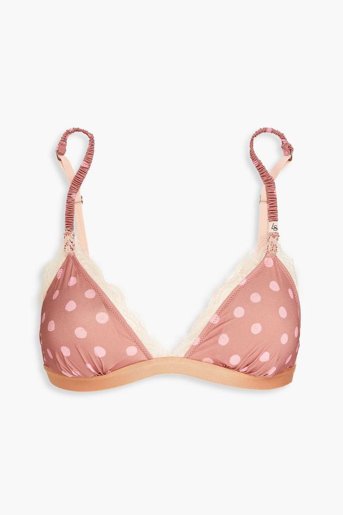 LOVE STORIES Filippa polka-dot stretch triangle bra