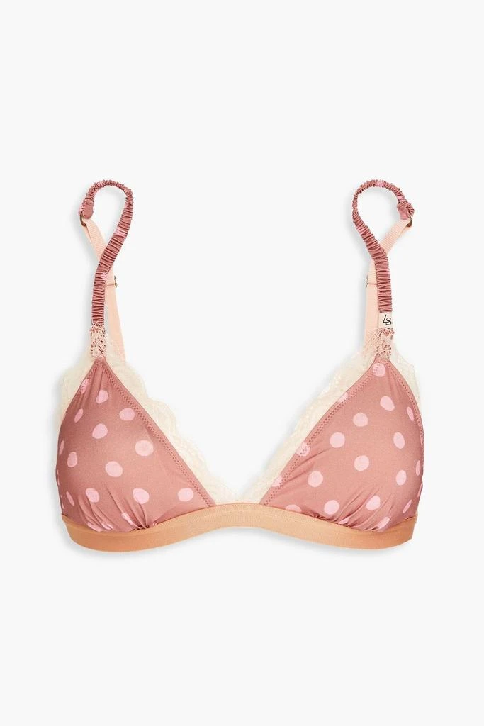 LOVE STORIES Filippa polka-dot stretch triangle bra 1
