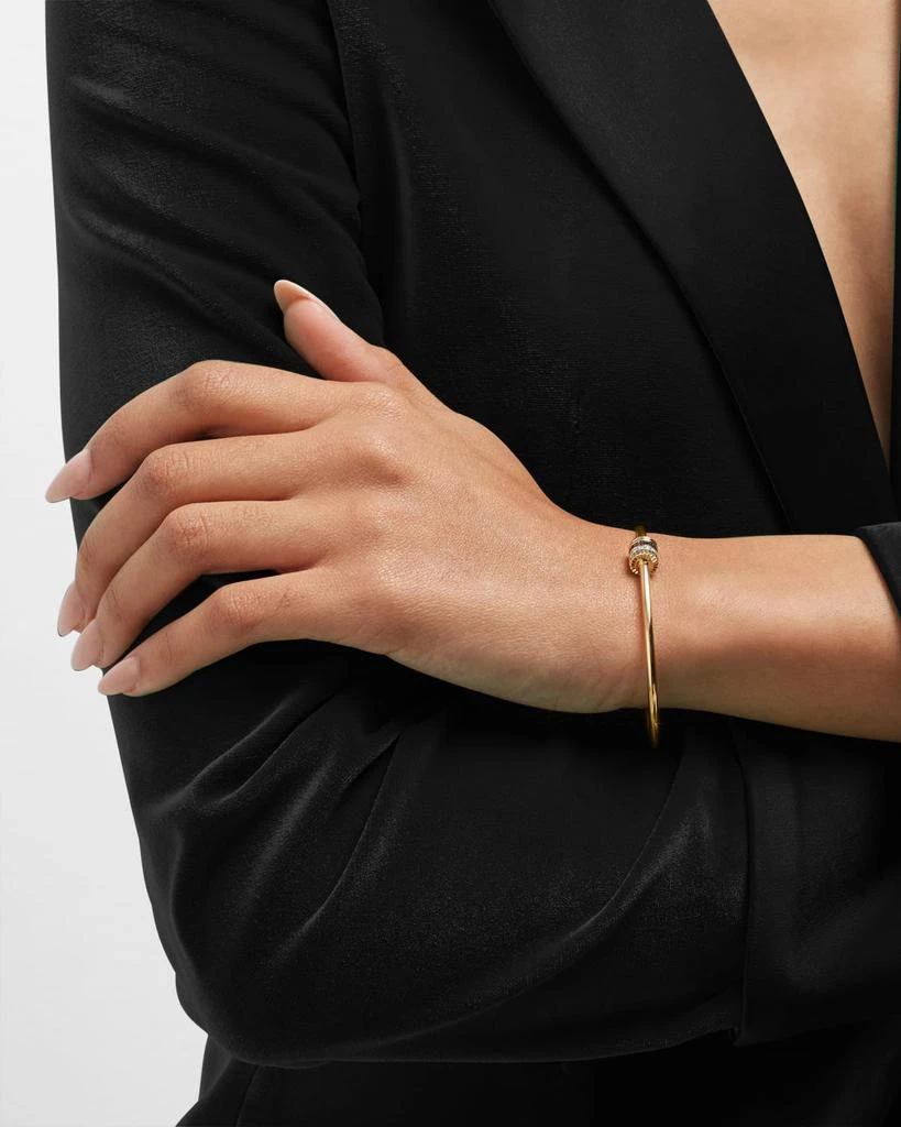 Boucheron Quatre 18K Gold Diamond Bangle Bracelet 2