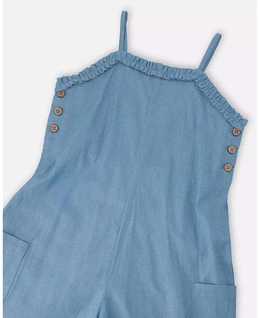 Deux par Deux Toddler Girls Light Blue Chambray Jumpsuit - Toddler|Child 2