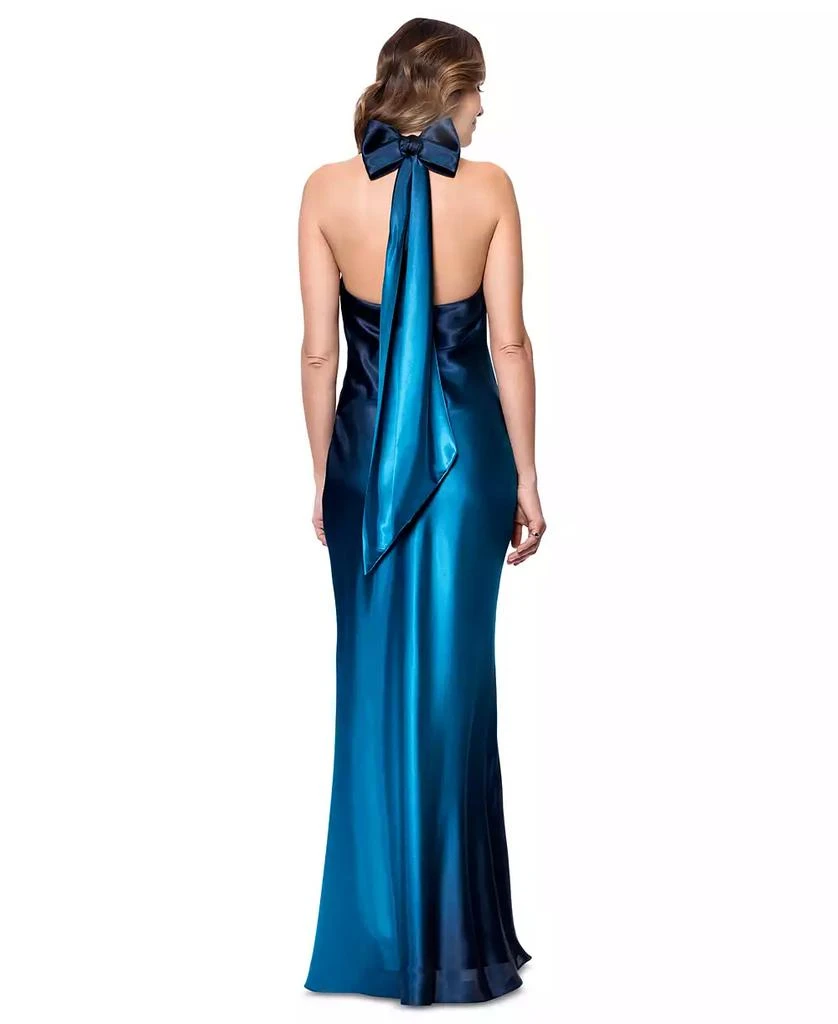 chinese dress ladies Fore Collection Bronze Multi Ombre Maxi Dress for Women, Polyester SPANDEX, Sleeveless, Asymmetrical Neckline main image 0