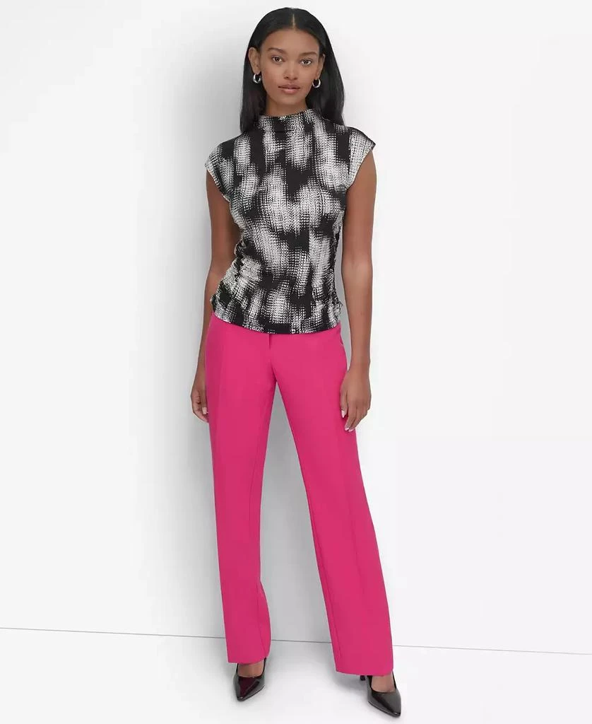 DKNY Women's Funnel-Neck Side-Ruched Sleeveless Top 5