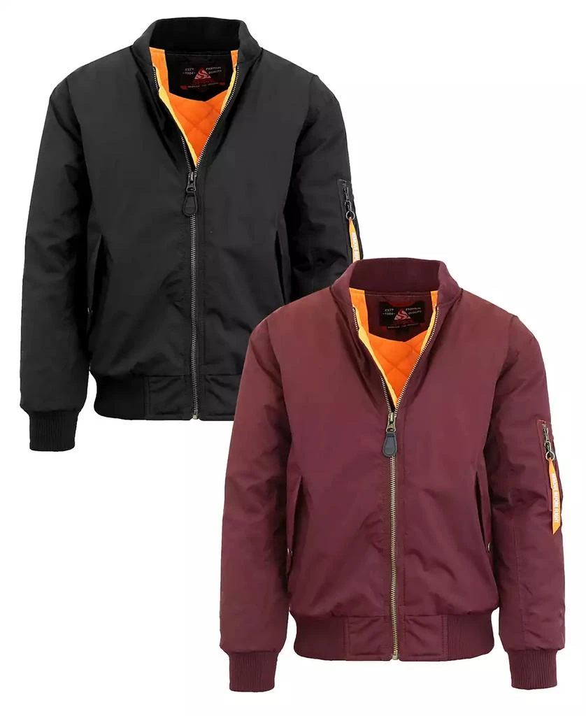 Spire By Galaxy Men's Heavyweight MA-1 Bomber Flight Jacket, Pack of 2 1