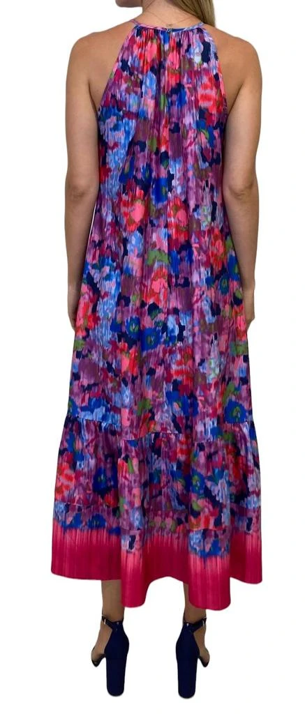 halter style mother of the bride dresses Ever-Pretty Amber Bloom Print Floral High Low Midi Dress for Summer Wedding Guests main image 0