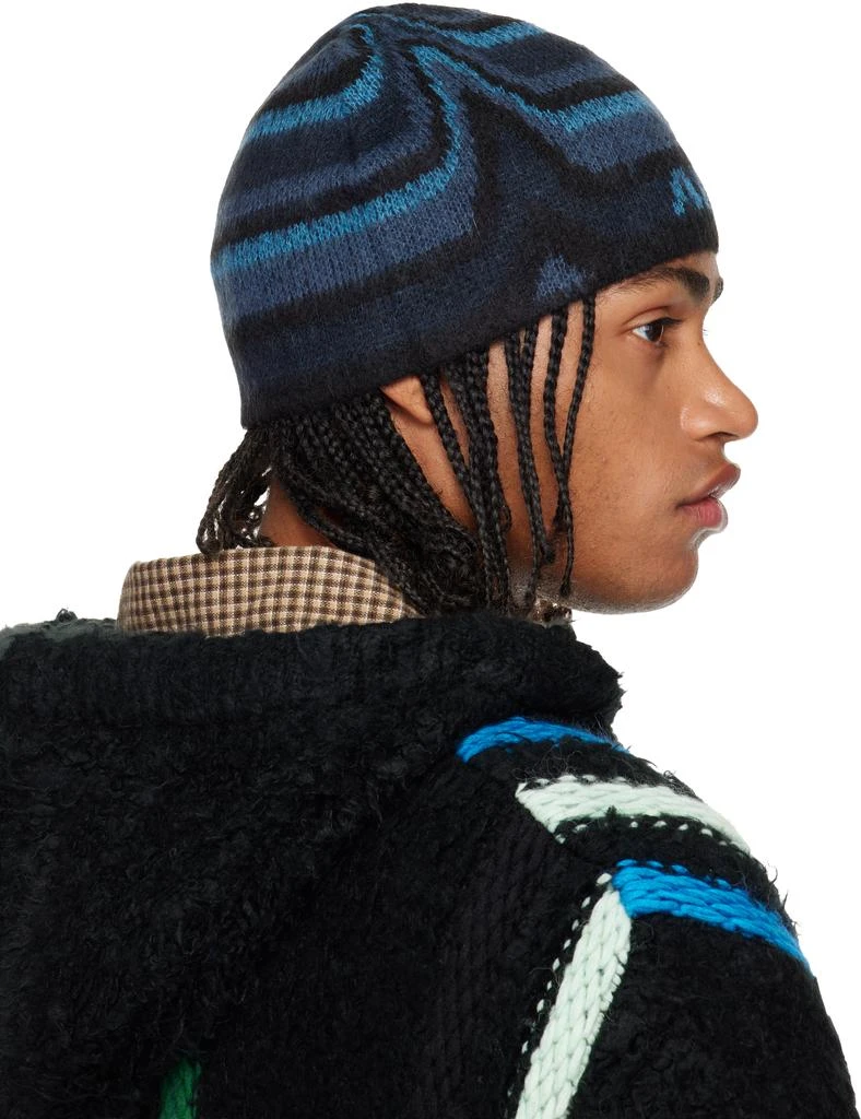 ANDERSSON BELL Navy Paint Beanie 3