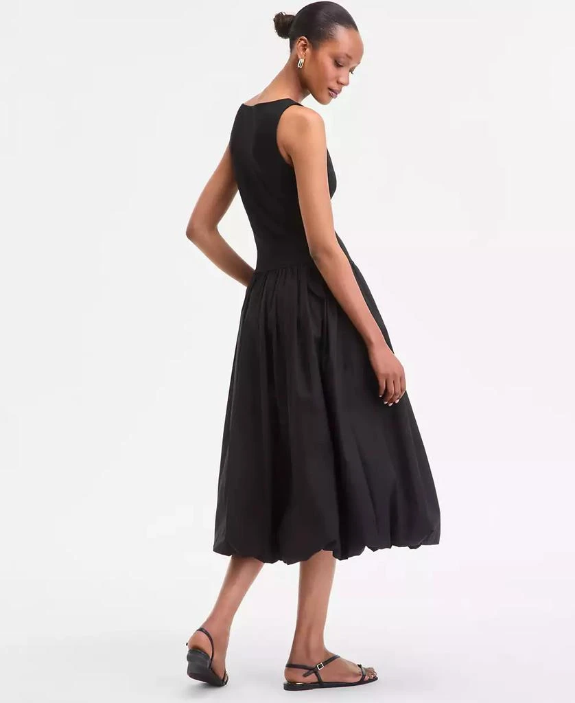 INC International Women's Mixed-Media Bubble-Hem Midi Dress, Exclusively at Macy's 5