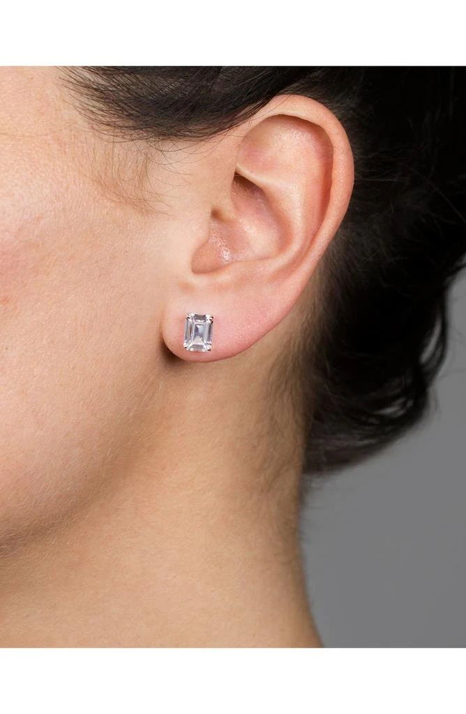 Kenneth Jay Lane Emerald Cut CZ Stud Earrings 2